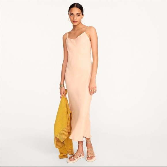 TWO J Crew peach and pink cupro slip dresses - Picture 2 of 16